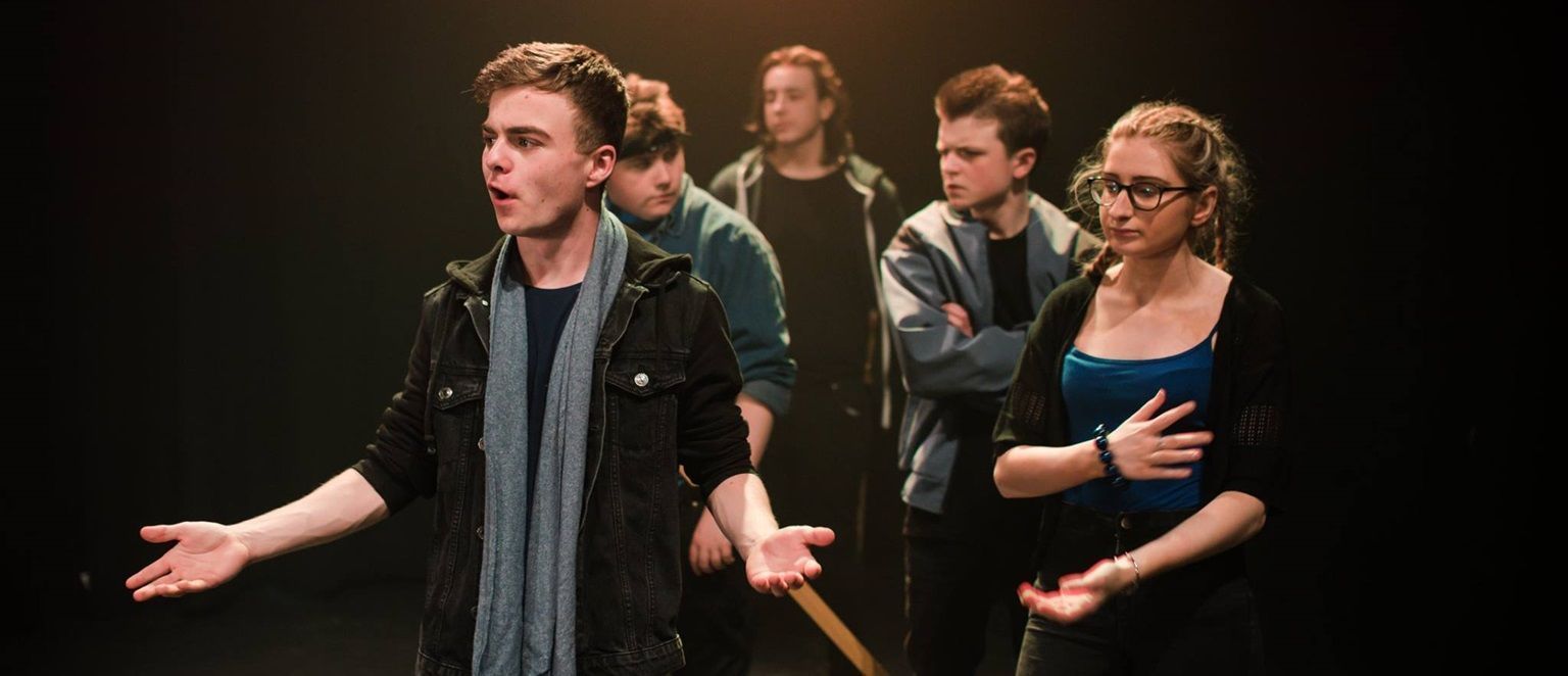 Young actors on stage