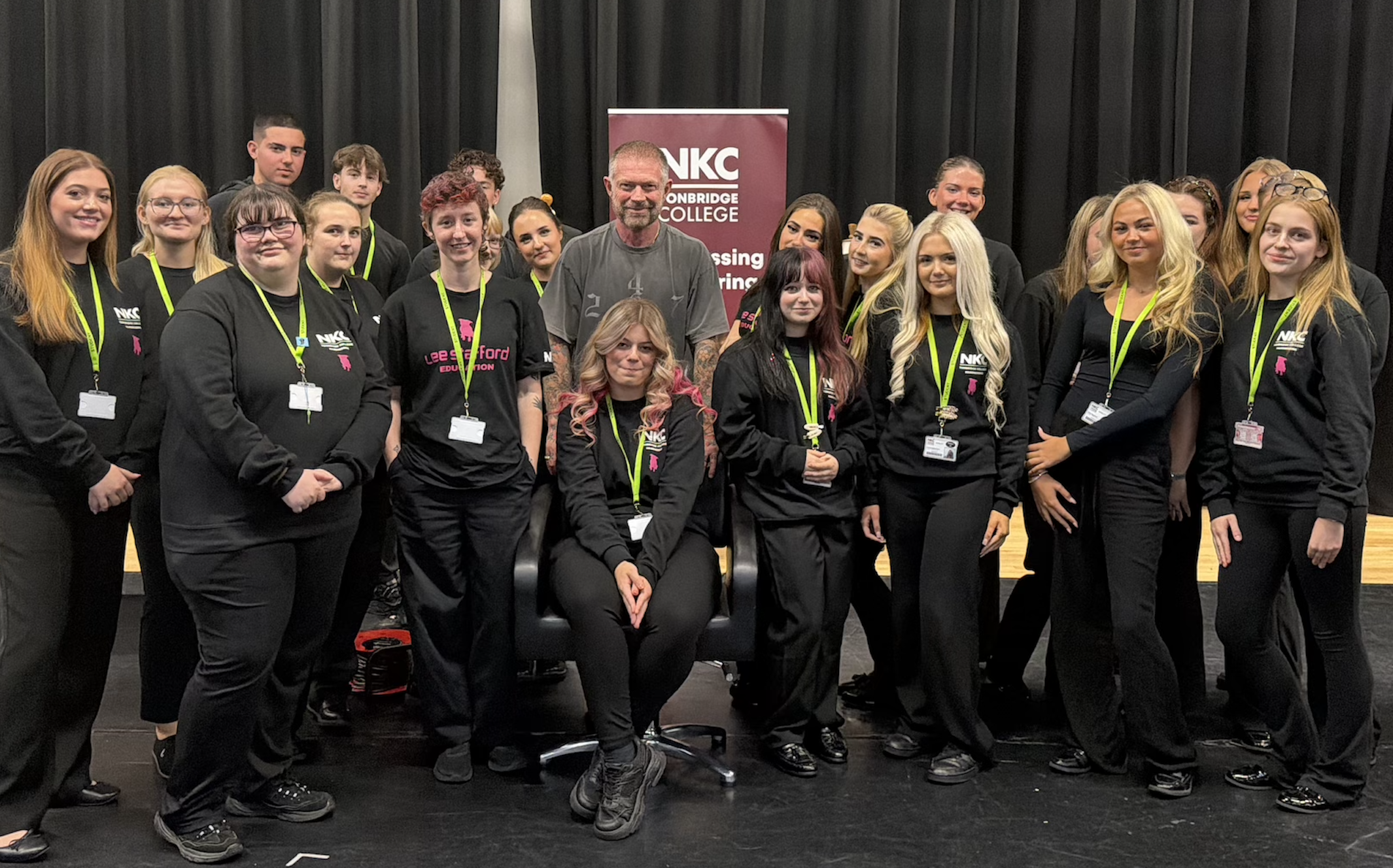 Lee Stafford visits hair students for demo